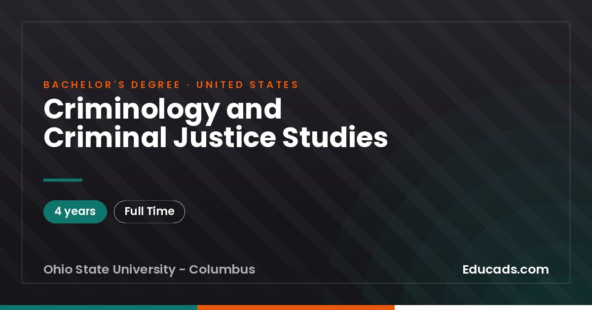 Criminology and Criminal Justice Studies