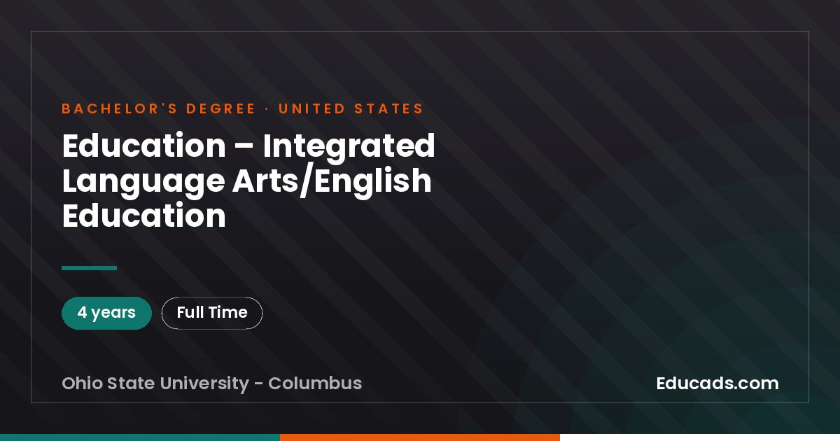 Education – Integrated Language Arts/English Education