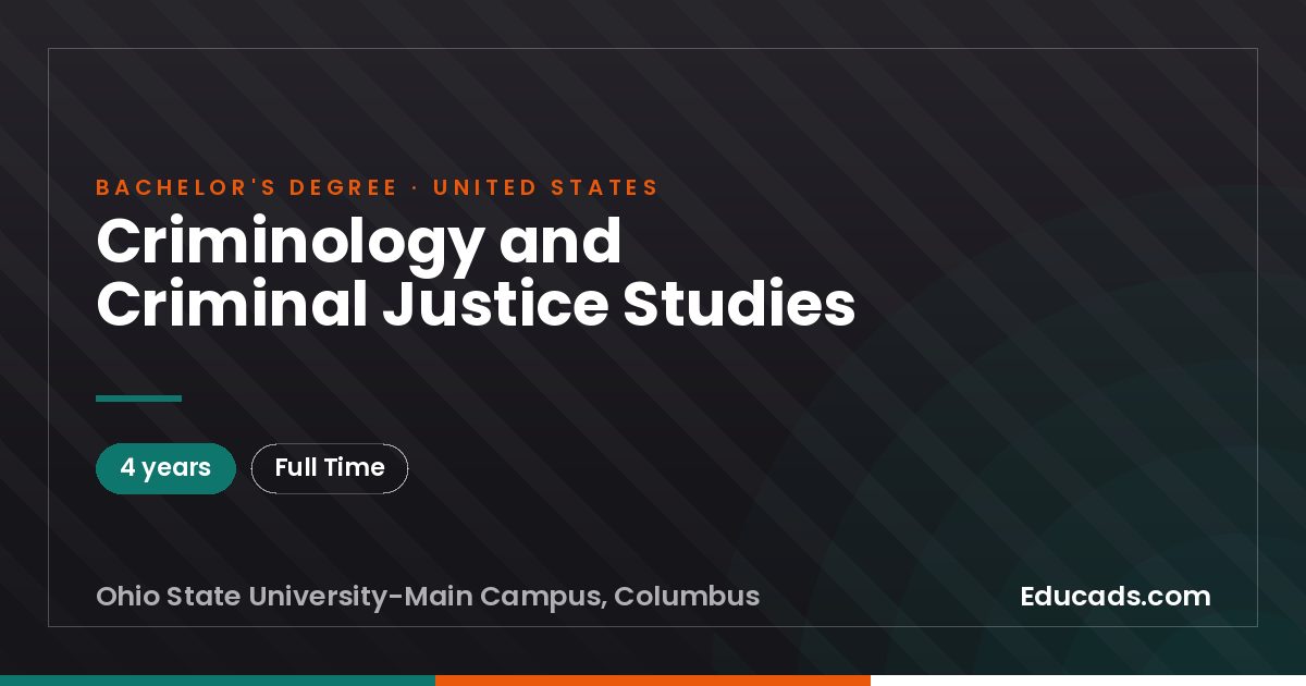 Criminology and Criminal Justice Studies