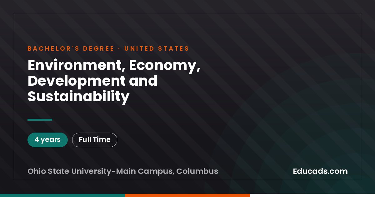 Environment, Economy, Development and Sustainability