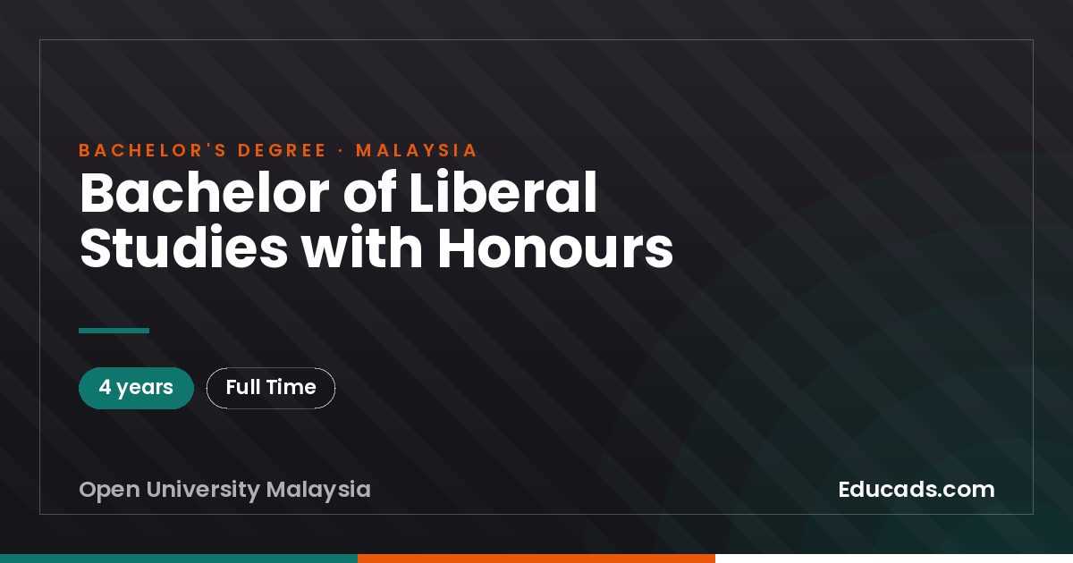 Bachelor of Liberal Studies with Honours