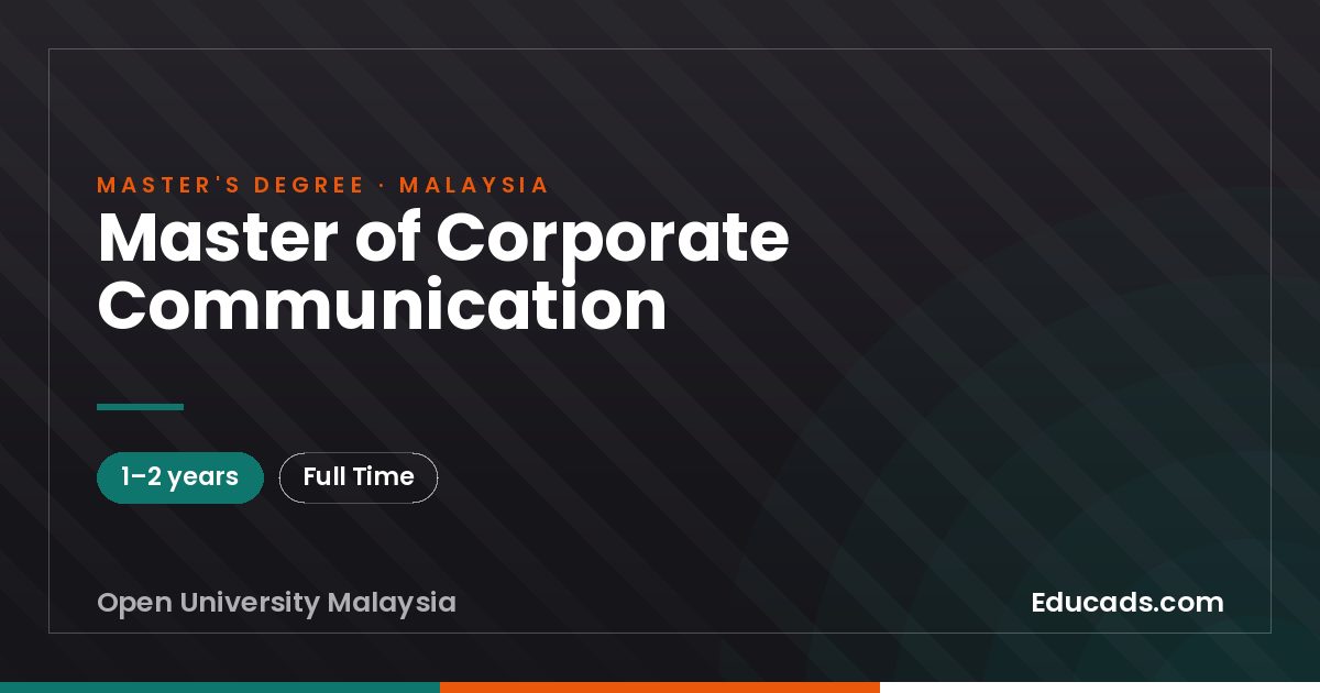 Master of Corporate Communication