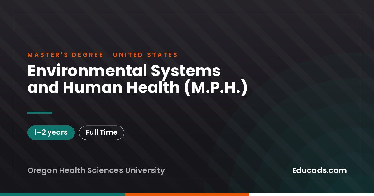Environmental Systems and Human Health (M.P.H.)
