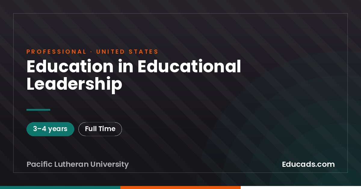 Education in Educational Leadership