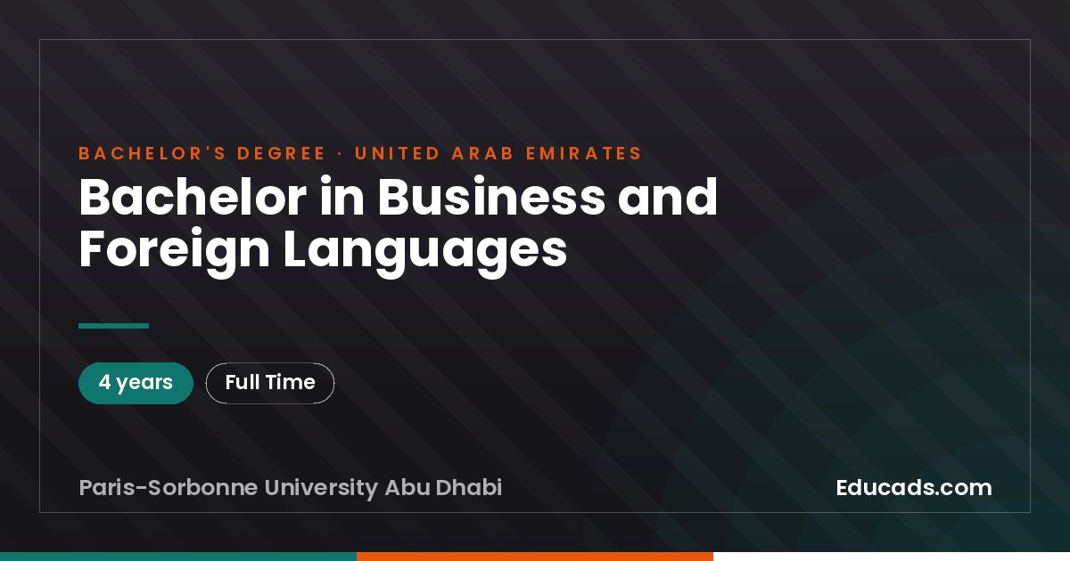 Bachelor in Business and Foreign Languages