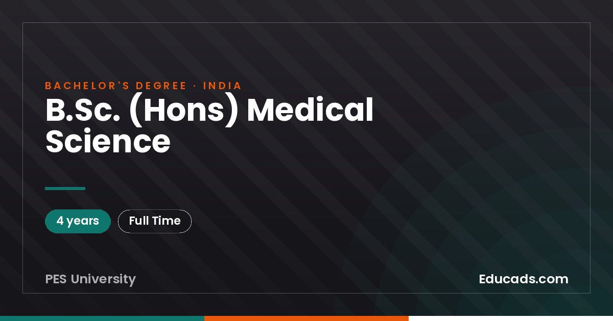 B.Sc. (Hons) Medical Science