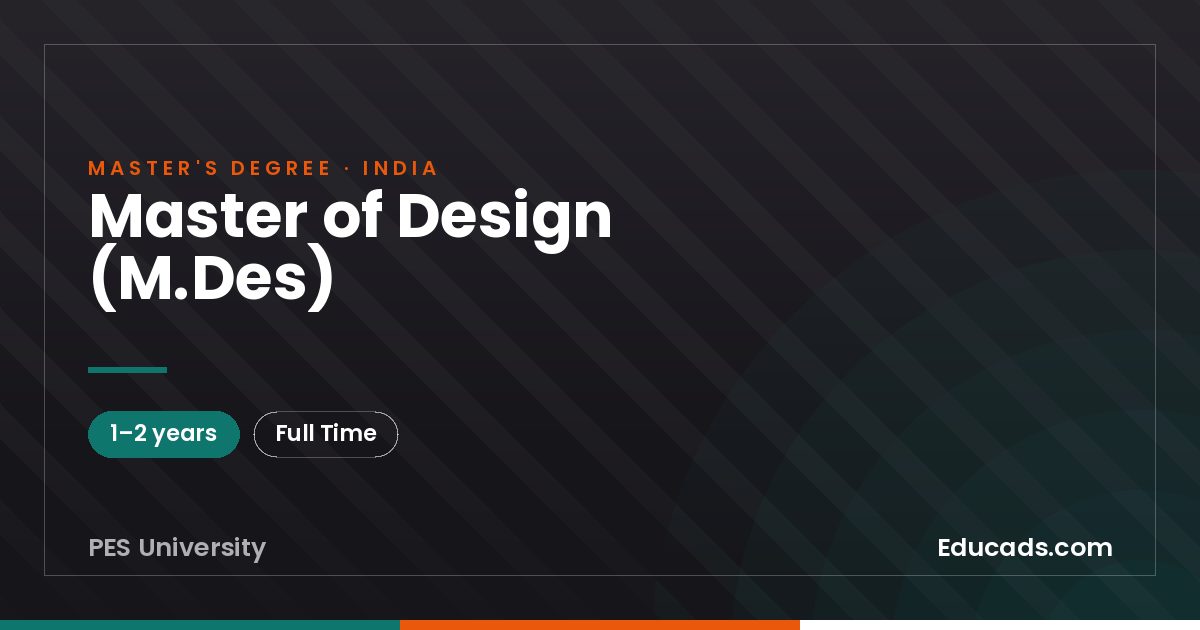 Master of Design (M.Des)