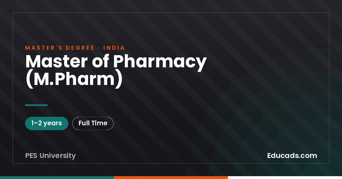 Master of Pharmacy (M.Pharm)