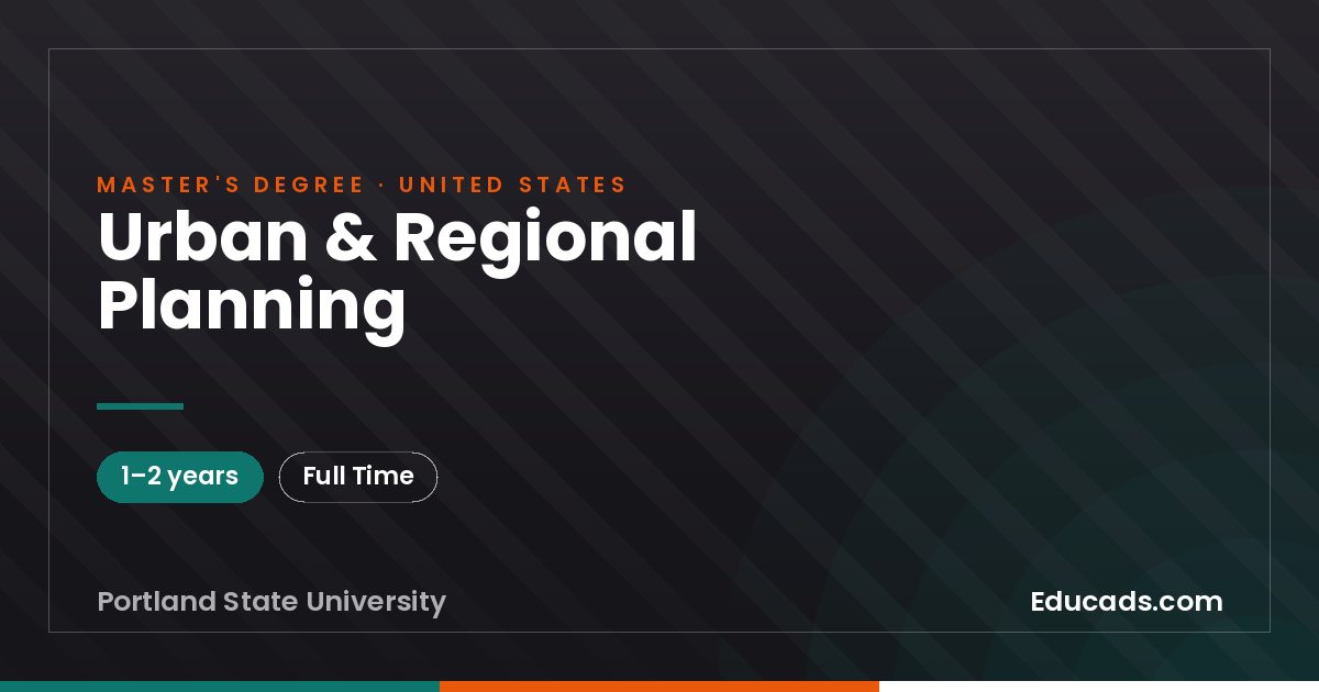 Urban & Regional Planning