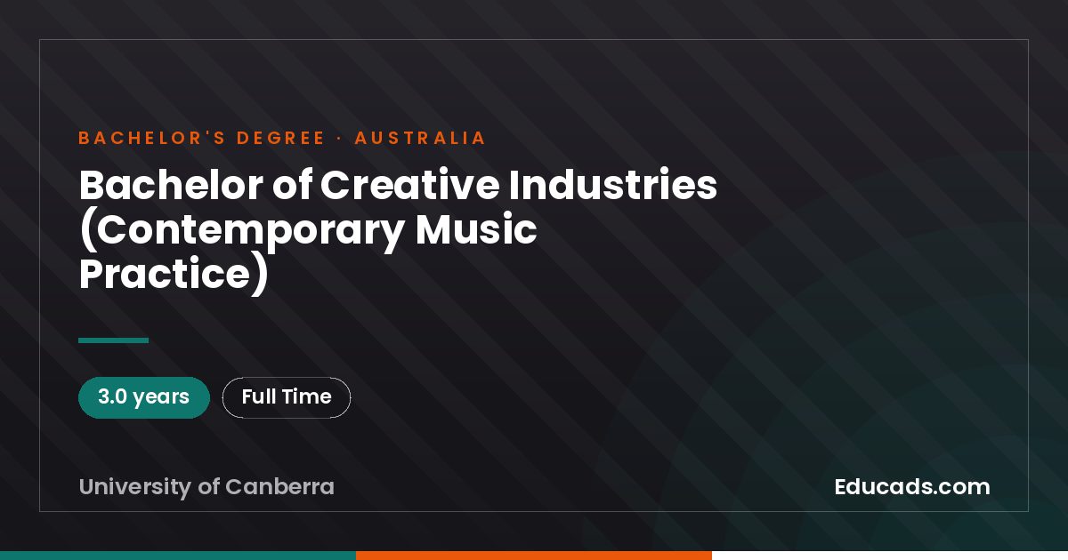 Bachelor of Creative Industries (Contemporary Music Practice)