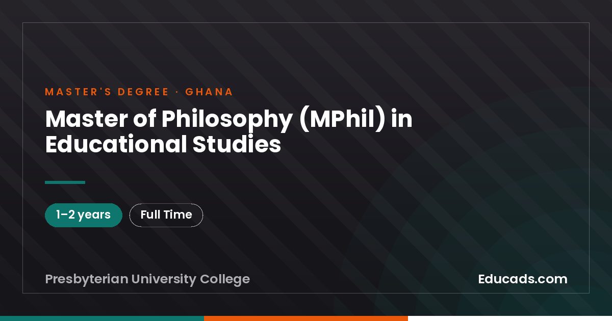 Master of Philosophy (MPhil) in Educational Studies