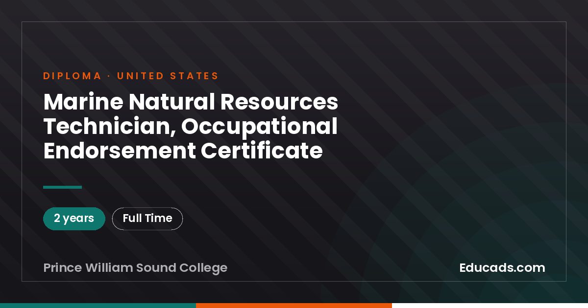Marine Natural Resources Technician, Occupational Endorsement Certificate