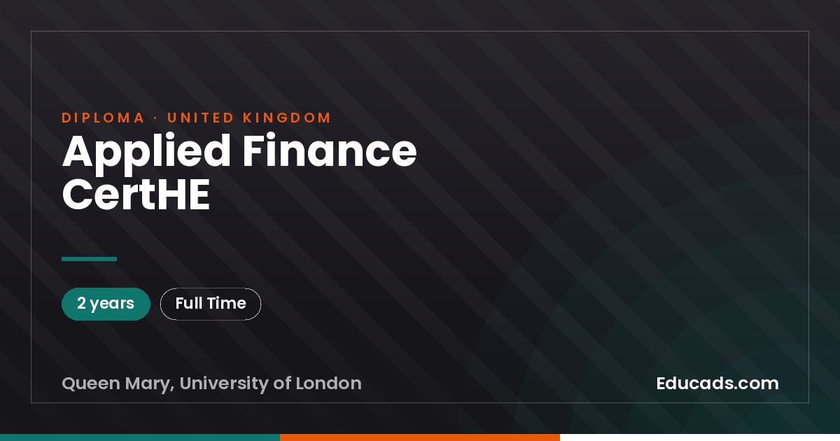 Applied Finance CertHE