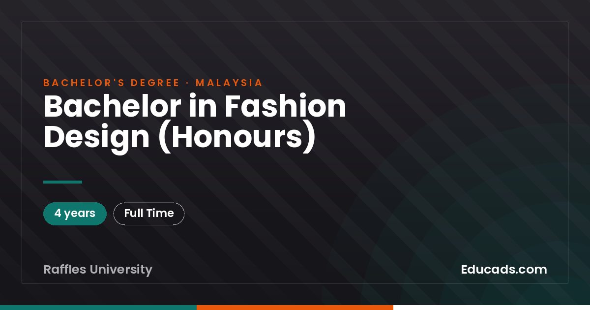 Bachelor in Fashion Design (Honours)
