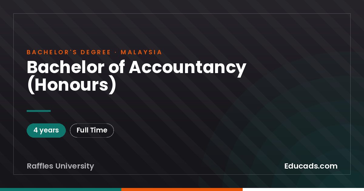 Bachelor of Accountancy (Honours)