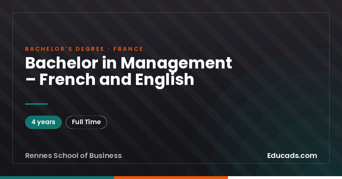 Bachelor in Management – French and English