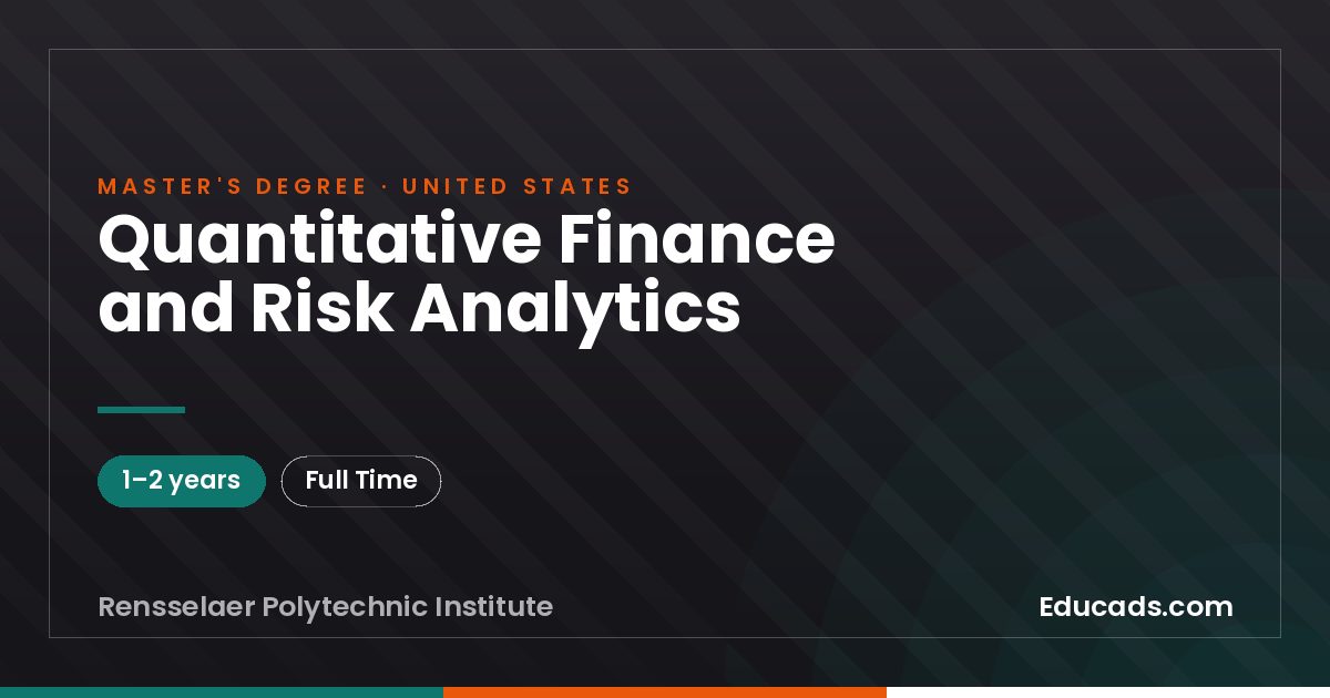 Quantitative Finance and Risk Analytics