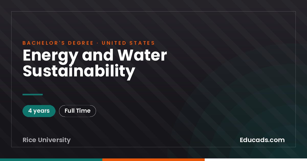 Energy and Water Sustainability