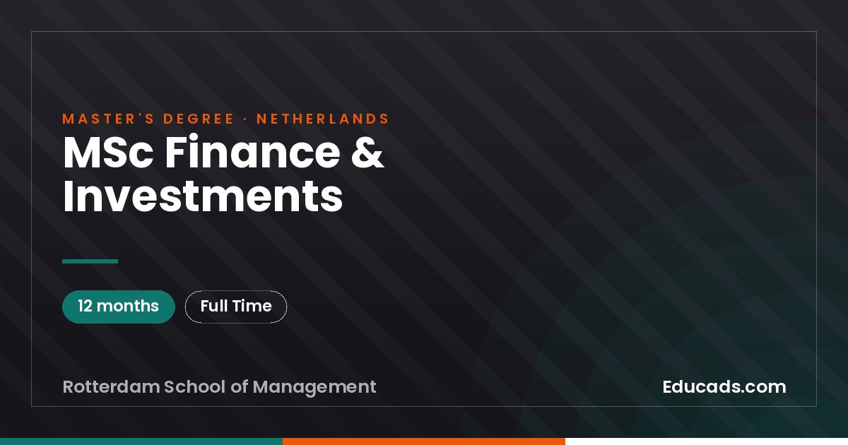 MSc Finance & Investments