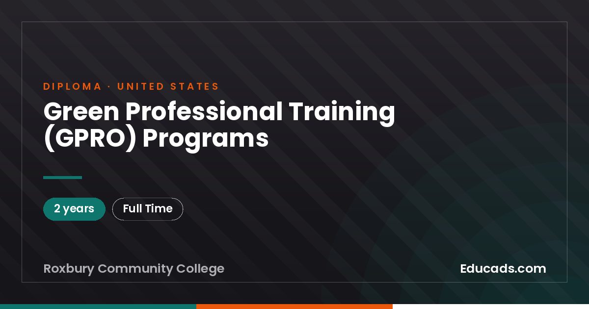 Green Professional Training (GPRO) Programs