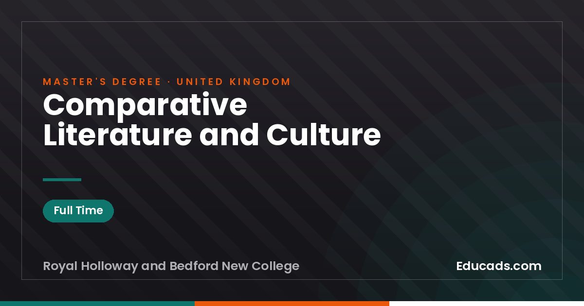 Comparative Literature and Culture