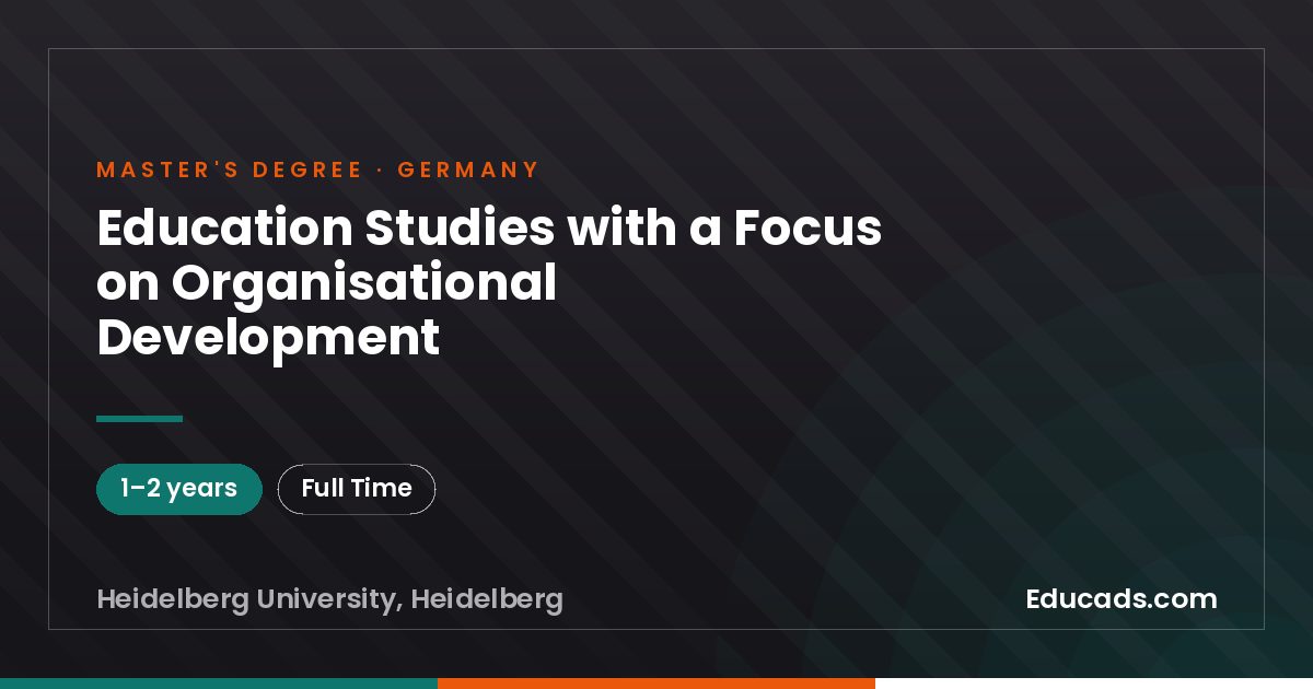 Education Studies with a Focus on Organisational Development