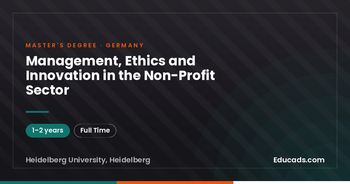 Management, Ethics and Innovation in the Non-Profit Sector