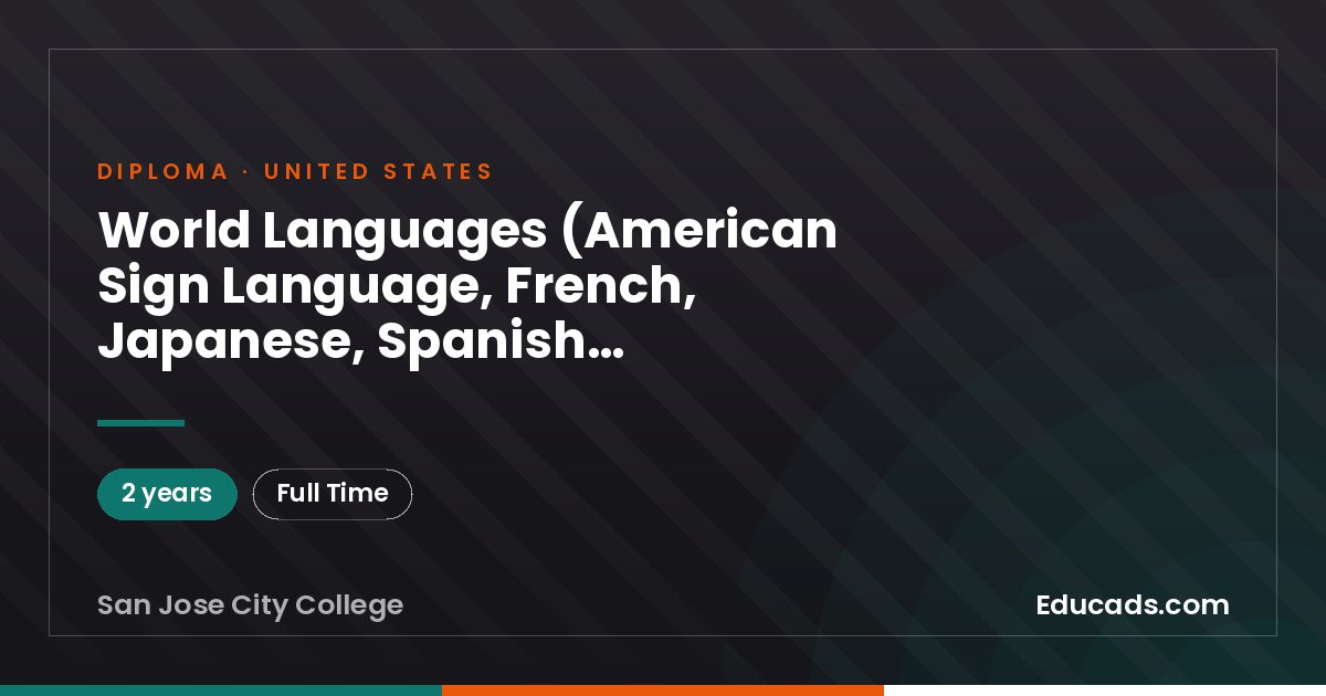 World Languages (American Sign Language, French, Japanese, Spanish, Vietnamese)
