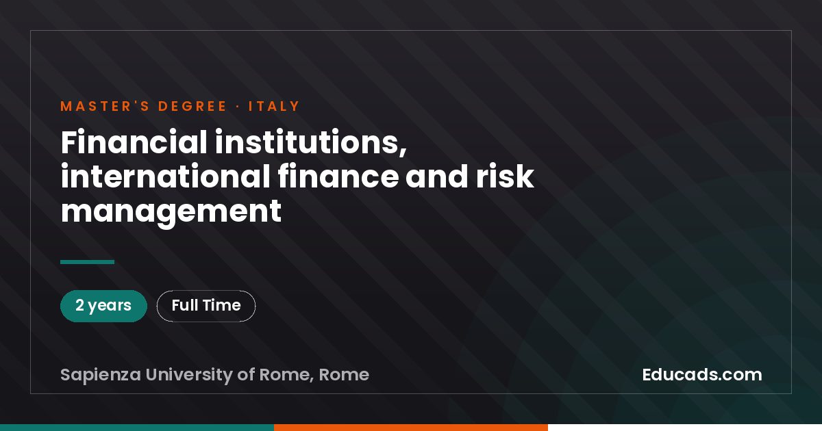 Financial institutions, international finance and risk management
