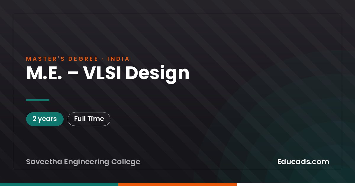 M.E. – VLSI Design