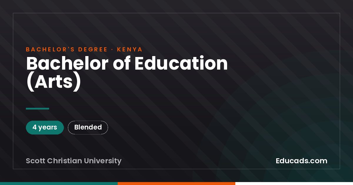 Bachelor of Education (Arts)