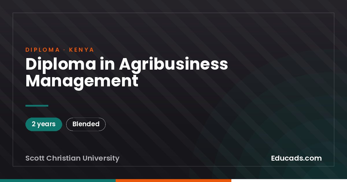 Diploma in Agribusiness Management