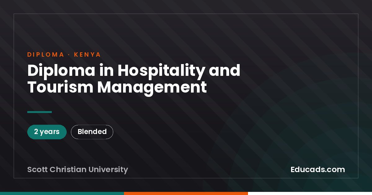 Diploma in Hospitality and Tourism Management