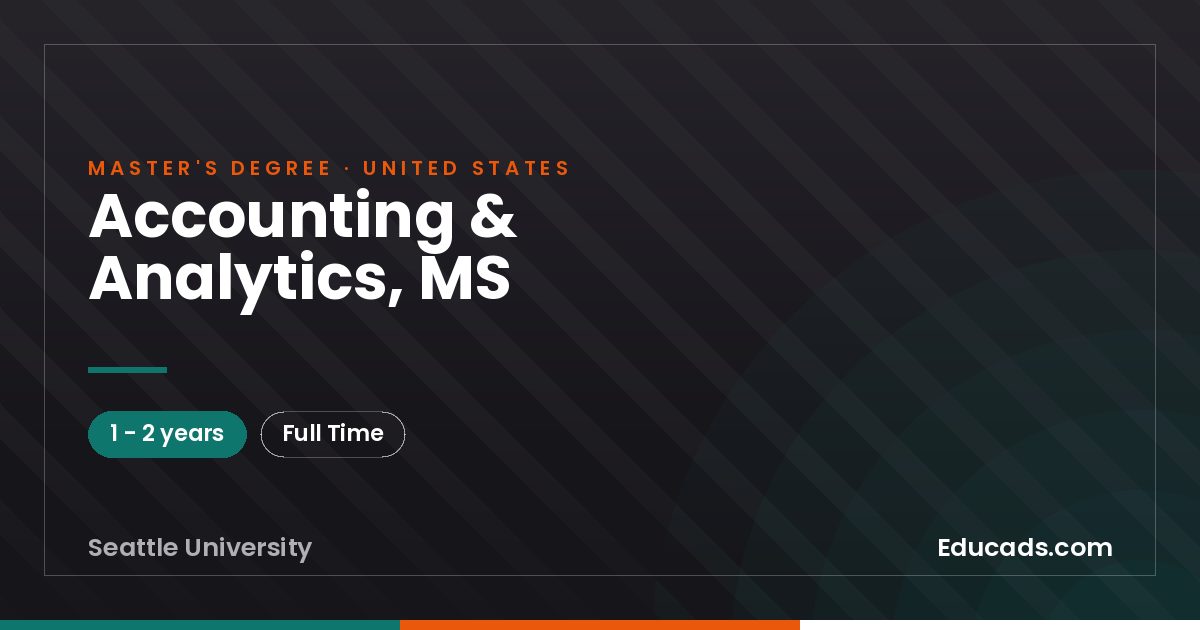 Accounting & Analytics, MS