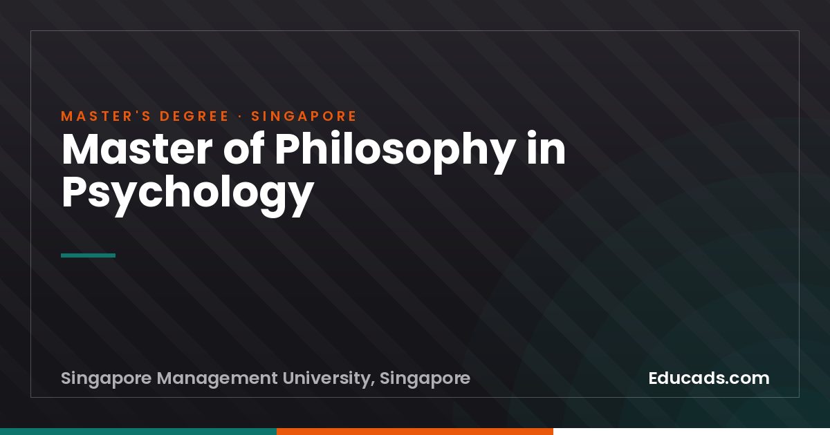 Master of Philosophy in Psychology