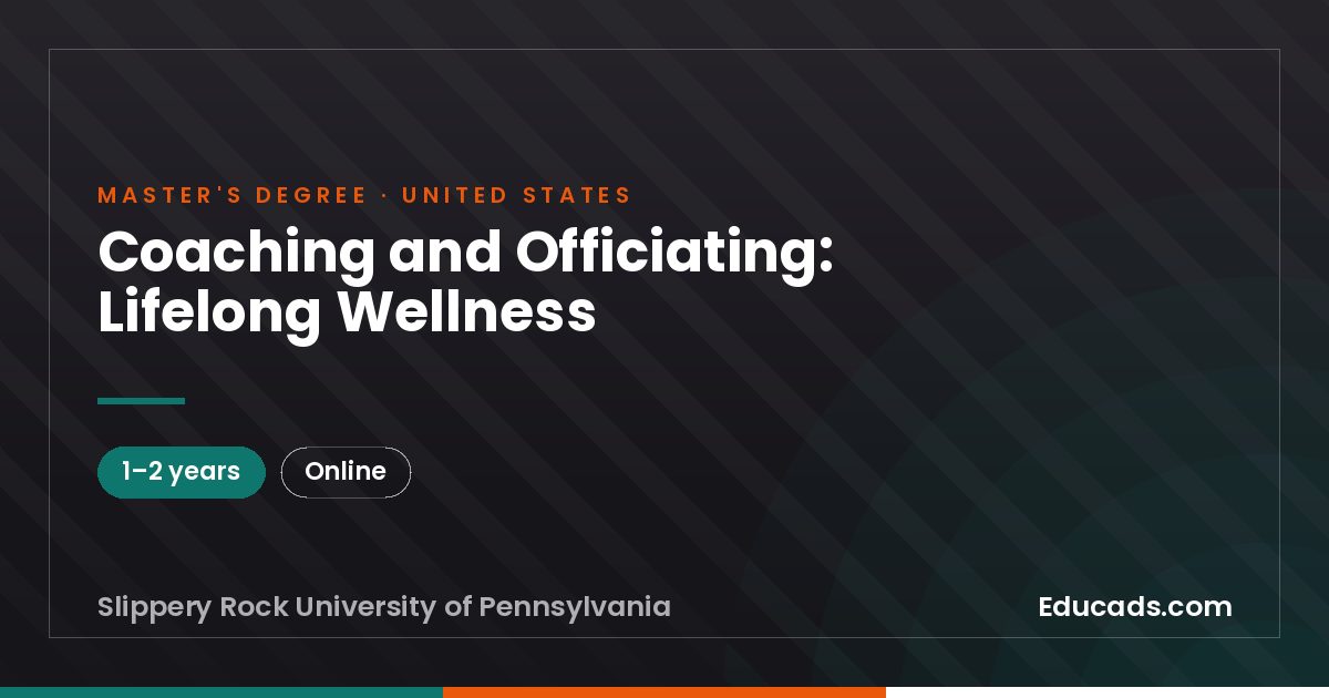 Coaching and Officiating: Lifelong Wellness