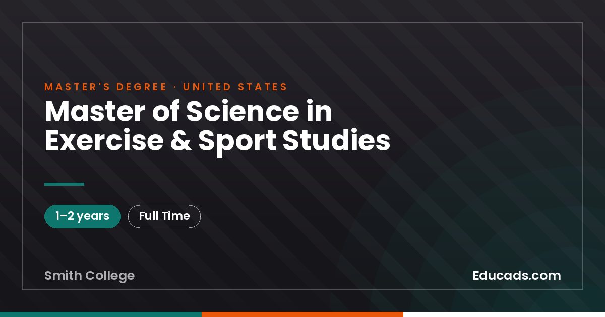 Master of Science in Exercise & Sport Studies
