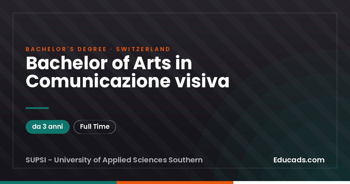 Bachelor of Arts in Comunicazione visiva