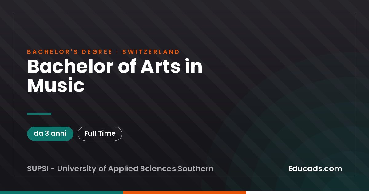 Bachelor of Arts in Music