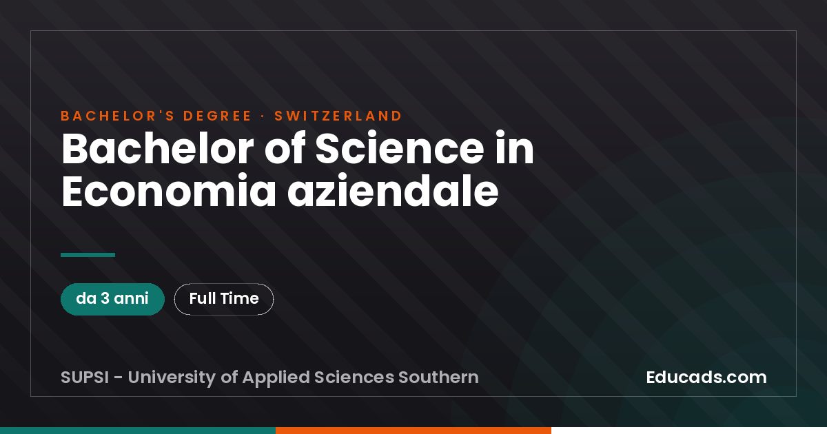 Bachelor of Science in Economia aziendale
