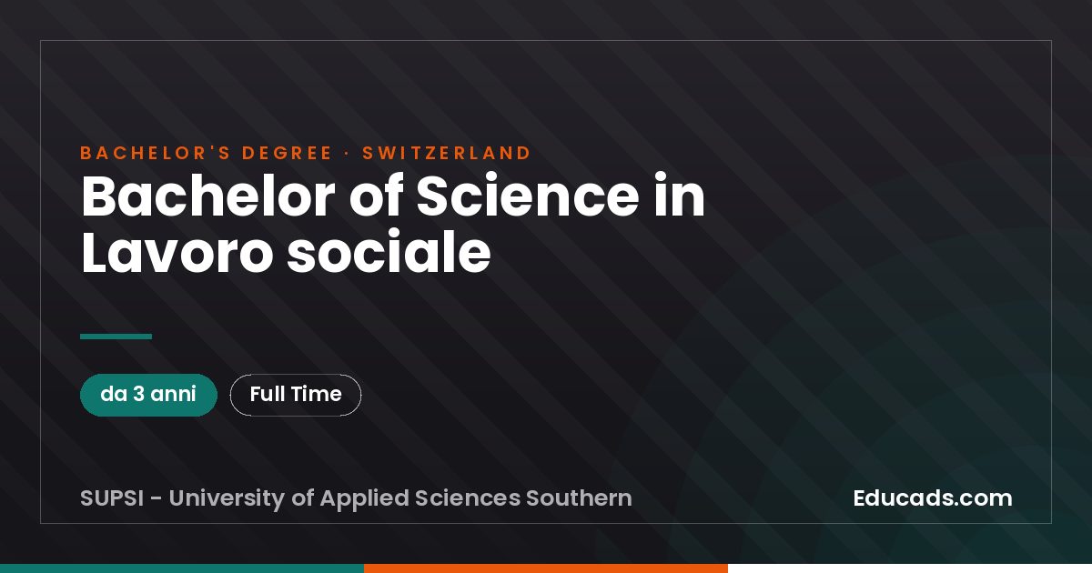 Bachelor of Science in Lavoro sociale