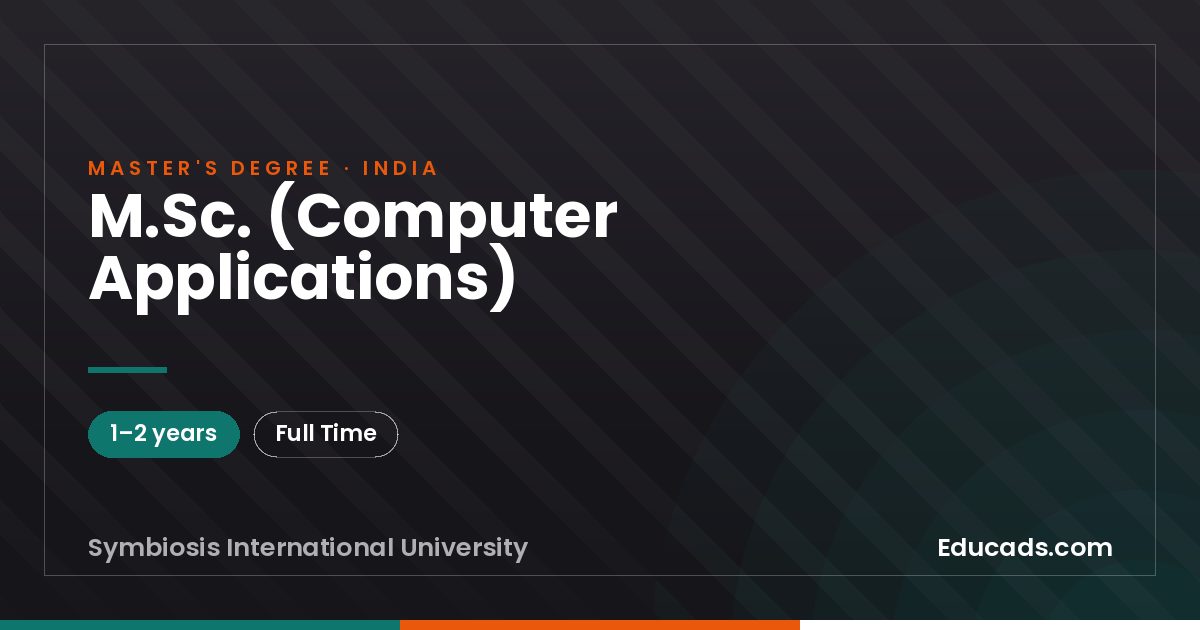 M.Sc. (Computer Applications)