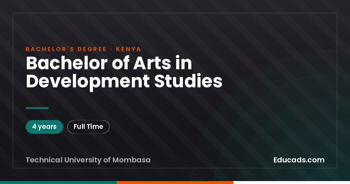 Bachelor of Arts in Development Studies