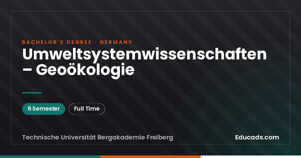 Umweltsystemwissenschaften – Geoökologie