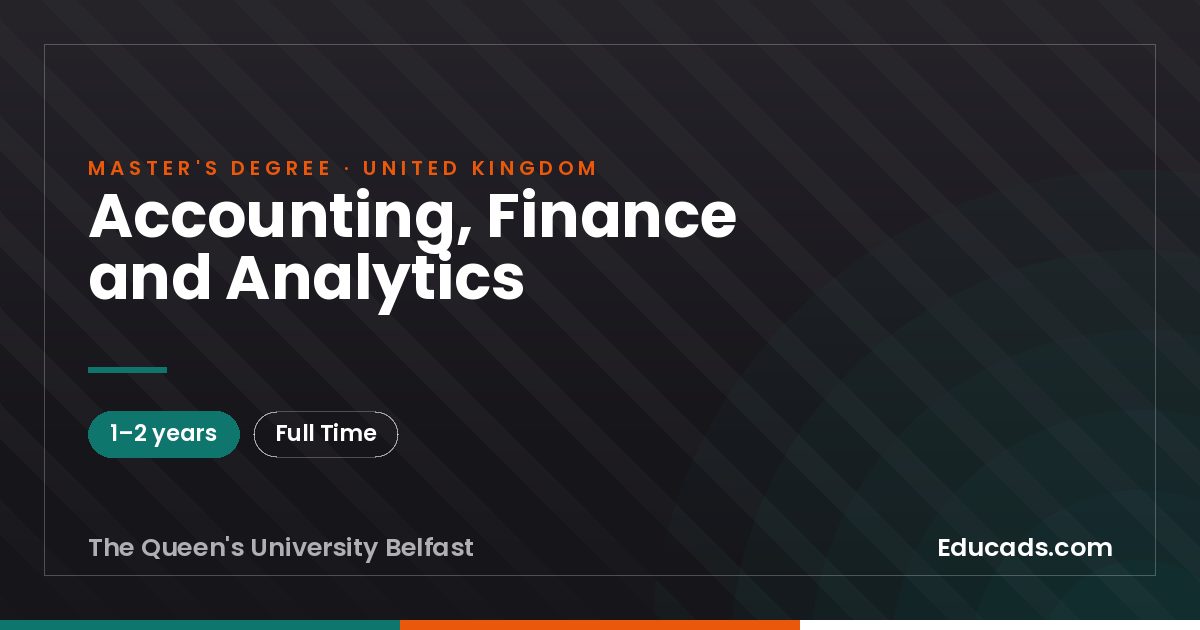 Accounting, Finance and Analytics
