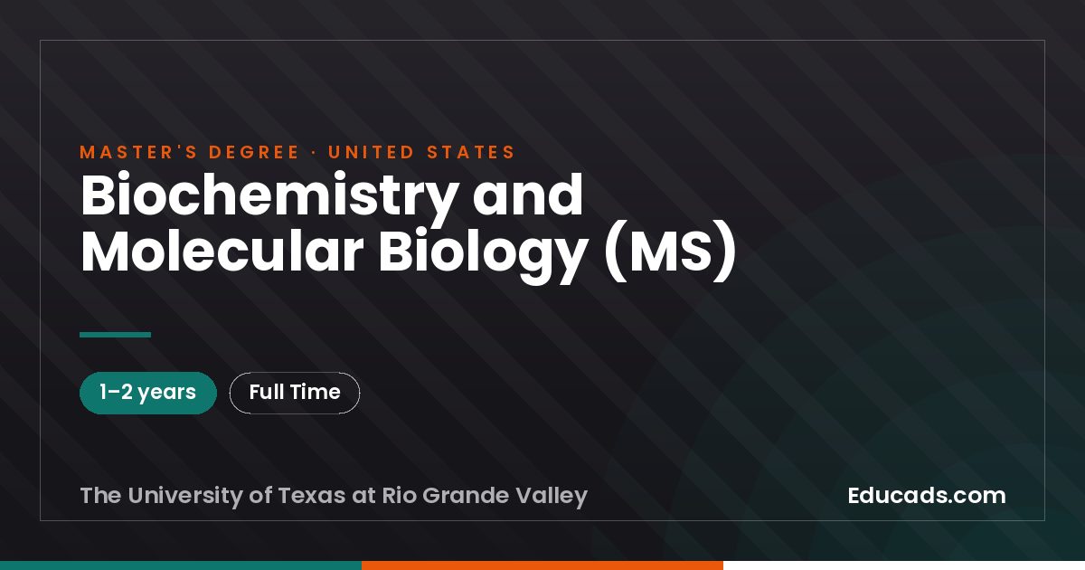 Biochemistry and Molecular Biology (MS)