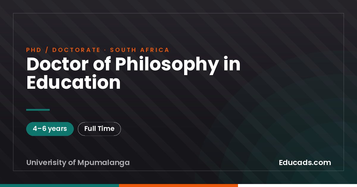 Doctor of Philosophy in Education