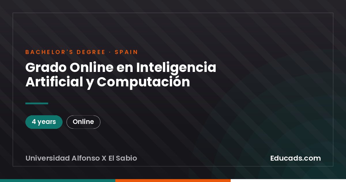 Grado Online en Inteligencia Artificial y Computación