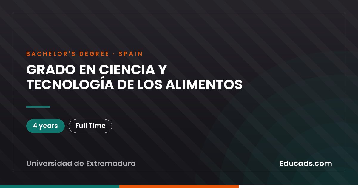GRADO EN CIENCIA Y TECNOLOGÍA DE LOS ALIMENTOS