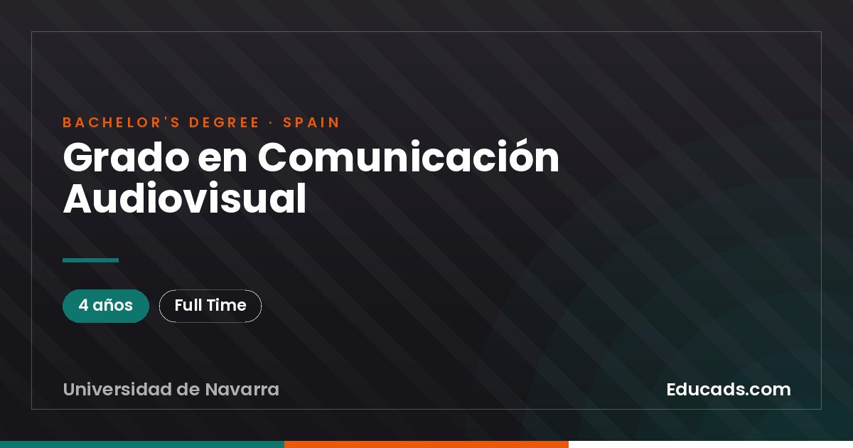 Grado en Comunicación Audiovisual